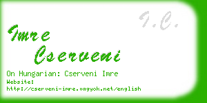 imre cserveni business card